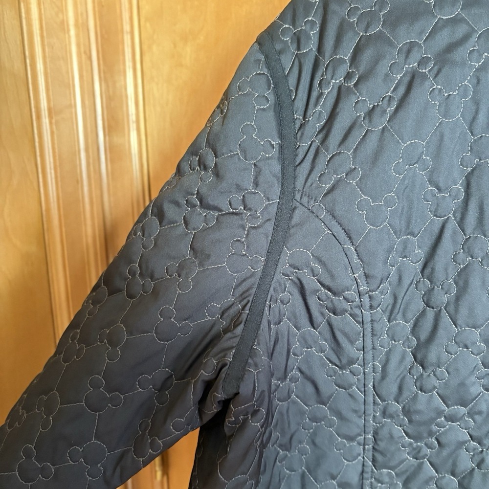 Disney Parks Black Lightweight Mickey‎ Mouse Quilted Jacket with Pockets XXL - Picture 5 of 12